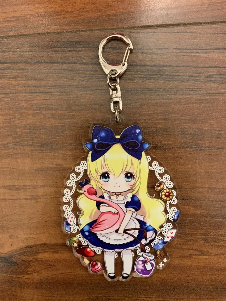 Porte-clef Shiitake Alice au Pays des Merveilles - Editions Le Héron d'Argent ~ Porte Clefs - Alice aux Pays des Merveilles ~ – Image 1
