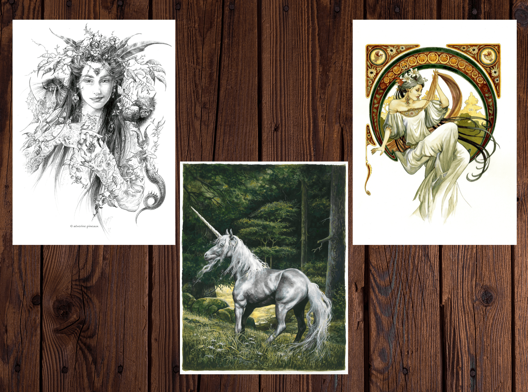 CP Nymphe Pack 3 Prints Luxe A5 - La Nymphe, le Jeune Homme et le Temps – Image 1