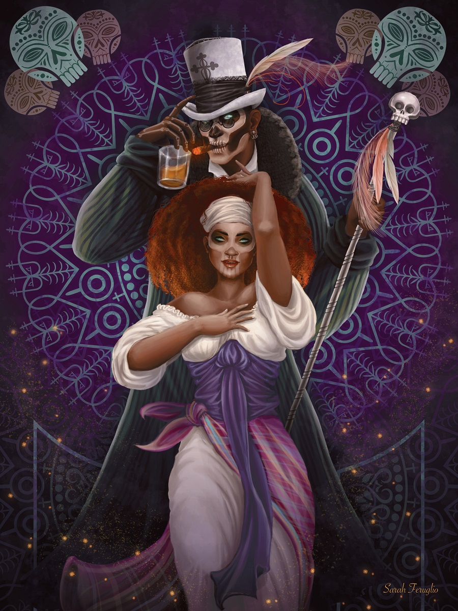 Tableau-Baron-Samedi-et-Maman-Brigitte-Editions-le-Heron-d-Argent.jpg ~ Baron Samedi & Maman Brigitte ~ – Image 1