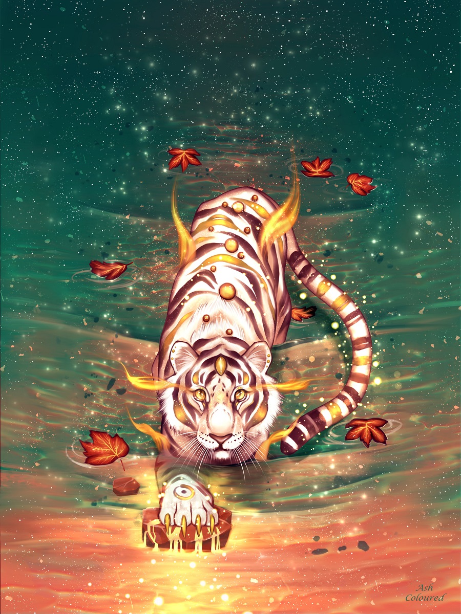 Tableau-Le-Tigre-Blanc-Editions-le-Heron-d-Argent.jpg ~ Le Tigre Blanc ~ – Image 1