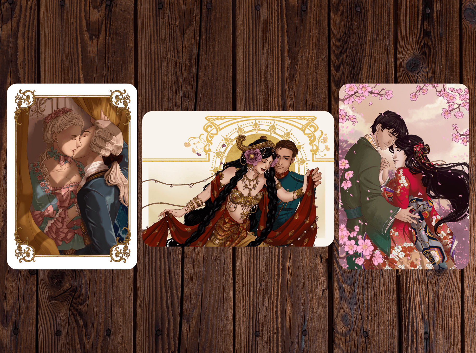 CP Histoires Amour Pack 3 Prints Luxe A5 – Encyclopédie des Plus Grandes Histoires d'Amour – Image 1